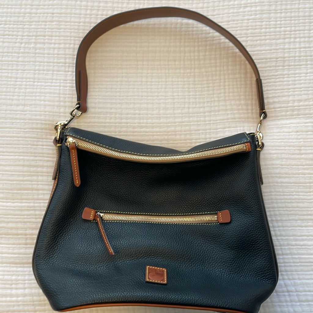 Dooney & Burke Black Leather Shoulder Bag